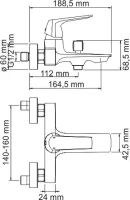 Душевой комплект Смеситель Wasserkraft Neime 1901 + Стойка A017