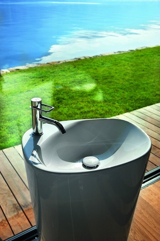 Раковина напольная Laufen Palomba 8.1180.4.000.104.1 53 белая, овальная, моноблок