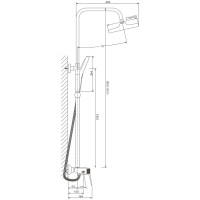 Душевая стойка BELZ B572 B24572-3 оружейная сталь