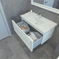 Мебель для ванной комнаты Caprigo Ponza 100 подвесная, белая