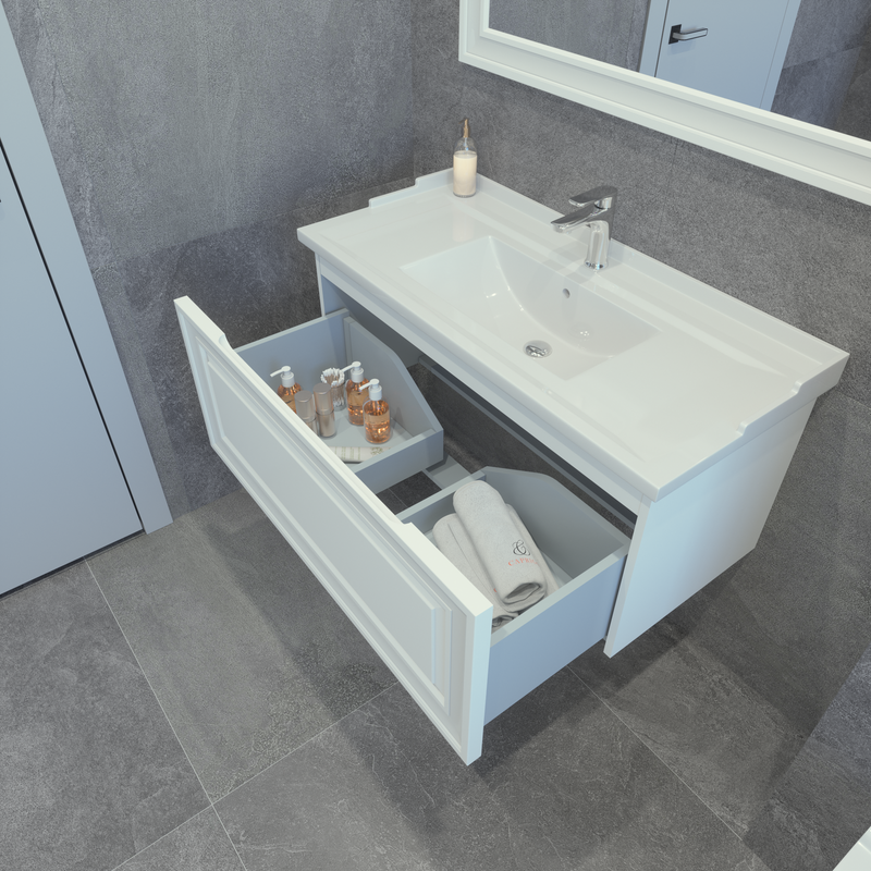 Мебель для ванной комнаты Caprigo Ponza 100 подвесная, белая