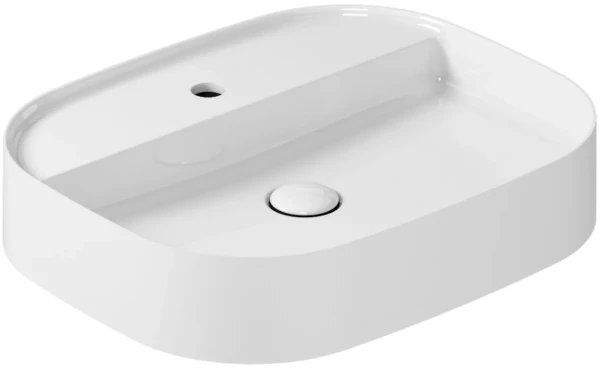Накладная раковина Galassia SmartB 7401 55 глянцевая белая, прямоугольная, фаянс
