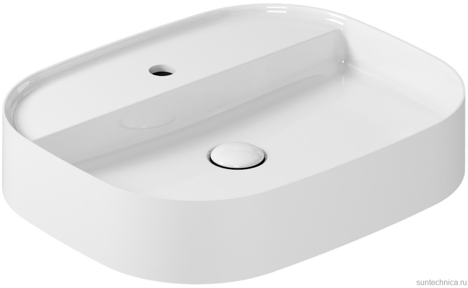 Накладная раковина Galassia SmartB 7401 55 глянцевая белая, прямоугольная, фаянс