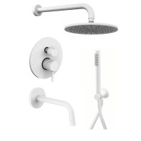 Душевой комплект Paffoni Light KITLIG019BO045 С ВНУТРЕННЕЙ ЧАСТЬЮ, белый матовый