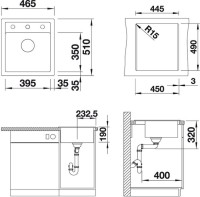 Мойка кухонная Blanco Dalago 45 белая