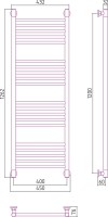 Полотенцесушитель водяной Сунержа Богема + 120x40, прямая