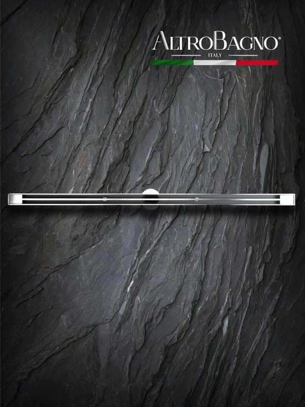 Душевой трап (лоток) AltroBagno Stella 071225 Ni (80) 80 см, решетка никель, с сифоном