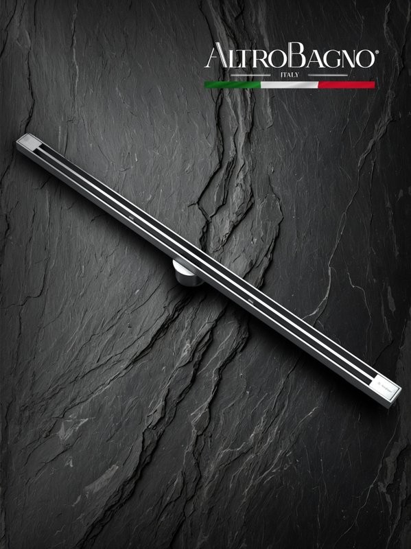 Душевой трап (лоток) AltroBagno Stella 071225 Ni (80) 80 см, решетка никель, с сифоном