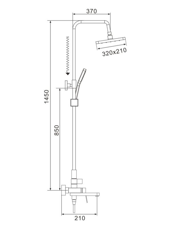 Душевая стойка Shevanik S4536G