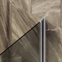 Шторка на ванну Maybahglass MGV-778-5 60x140, профиль матовый хром, стекло матовая бронза