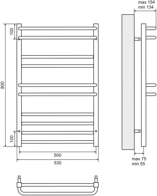 Полотенцесушитель водяной Lemark Linara П10 50x80