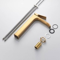 Смеситель для раковины высокий Shevanik S4011G, золотой сатин Смеситель для раковины высокий Shevanik S4011G, золотой сатин