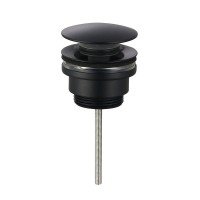 Донный клапан для раковины AQUAme AQM7003MB с переливом, матовый черный Донный клапан для раковины AQUAme AQM7003MB с переливом, матовый черный