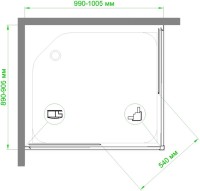 Душевой уголок Royal Bath HPD RB 9100 HPD-C 100x90