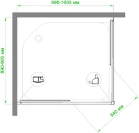 Душевой уголок Royal Bath HPD RB 9100 HPD-C 100x90 Душевой уголок Royal Bath HPD RB 9100 HPD-C 100x90