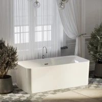 Акриловая ванна Sancos Sigma FB15 170x80 см, отдельностоящая, белая, с каркасом, со сливом-переливом