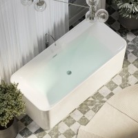 Акриловая ванна Sancos Sigma FB15 170x80 см, отдельностоящая, белая, с каркасом, со сливом-переливом