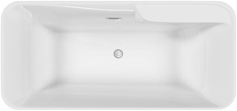 Акриловая ванна Sancos Sigma FB15 170x80 см, отдельностоящая, белая, с каркасом, со сливом-переливом
