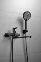 Смеситель с длинным изливом для ванны BELZ B713 B22713-7 черный