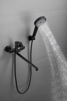 Смеситель с длинным изливом для ванны BELZ B713 B22713-7 черный