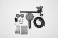 Смеситель с длинным изливом для ванны BELZ B713 B22713-7 черный