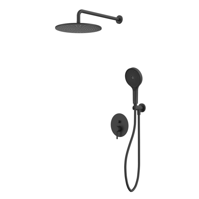 Душевой комплект WHITECROSS Y YSET04TOPBL С ВНУТРЕННЕЙ ЧАСТЬЮ, черный матовый