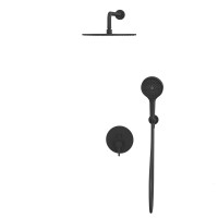 Душевой комплект WHITECROSS Y YSET04TOPBL С ВНУТРЕННЕЙ ЧАСТЬЮ, черный матовый