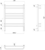 Полотенцесушитель электрический Lemark Linara П7 50x70, хром