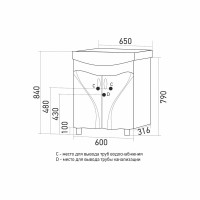 Тумба для ванной "ЛИМА-65" под раковину Элеганс-65 (Rosa) (ПВХ) Тумба для ванной "ЛИМА-65" под раковину Элеганс-65 (Rosa) (ПВХ)