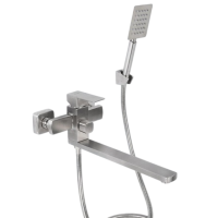 Смеситель с длинным изливом для ванны Frap H802 F22802 сатин Смеситель с длинным изливом для ванны Frap H802 F22802 сатин