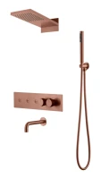 Душевой комплект Boheme Fusion 131-2-CB С ВНУТРЕННЕЙ ЧАСТЬЮ, copper brushed