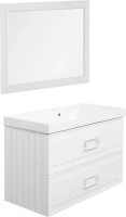 Мебель для ванной комнаты La Fenice Cubo Twin 100 белая, ручки белые