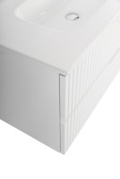 Тумба с раковиной Cezares Duet 120 L bianco lucido, раковина белая CZR-8095-120-L