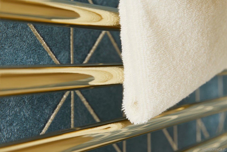 Полотенцесушитель электрический Сунержа Богема 3.1 020-6006-1040 110x45 см, подключение слева, шампань, лесенка, с полкой