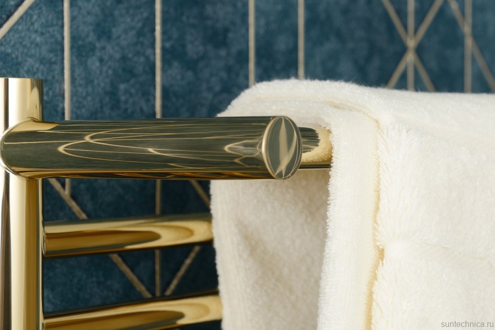 Полотенцесушитель электрический Сунержа Богема 3.1 020-6006-1040 110x45 см, подключение слева, шампань, лесенка, с полкой