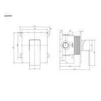 Смеситель встраиваемый AQUAme Savona черный AQM8807MB