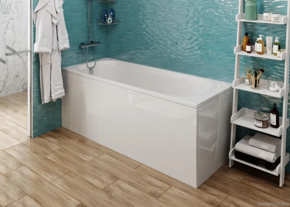 Акриловая ванна Vagnerplast Kasandra 165x70 см, пристенная, белая, на ножках