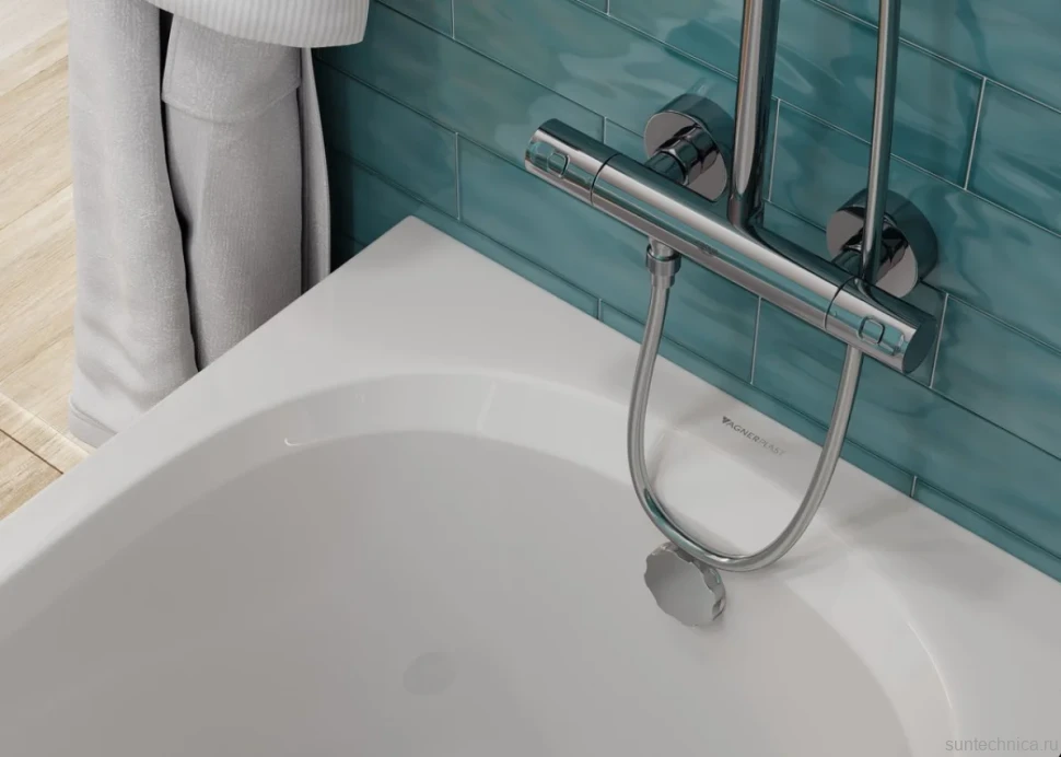 Акриловая ванна Vagnerplast Kasandra 165x70 см, пристенная, белая, на ножках
