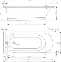 Акриловая ванна Vagnerplast Kasandra 165x70 см, пристенная, белая, на ножках