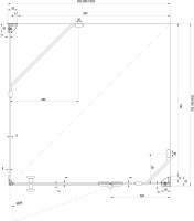 Душевой уголок Ravak Smartline SMSD2 B R 100х80 Transparent, профиль хром