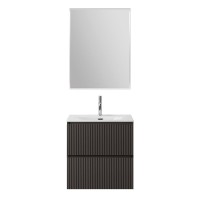 Мебель для ванной комнаты BelBagno Uno-mini 50 подвесная, 2 ящика, матовая темно-серая