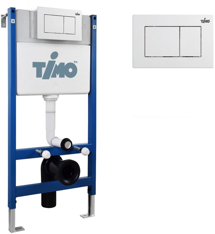 Комплект Инсталляция Timo TWC-01 + Кнопка Reko FP-004W цвет белый