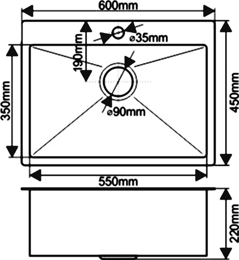 Мойка кухонная Melana D6045HB графит