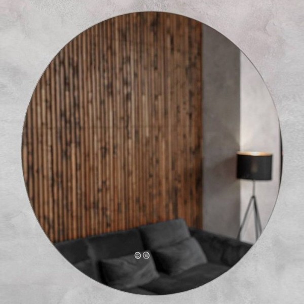 Зеркало круглое Art&Max Sanremo 100 с холодной подсветкой