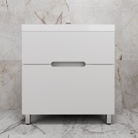 Тумба с раковиной Style Line Матис 80 напольная, белая матовая