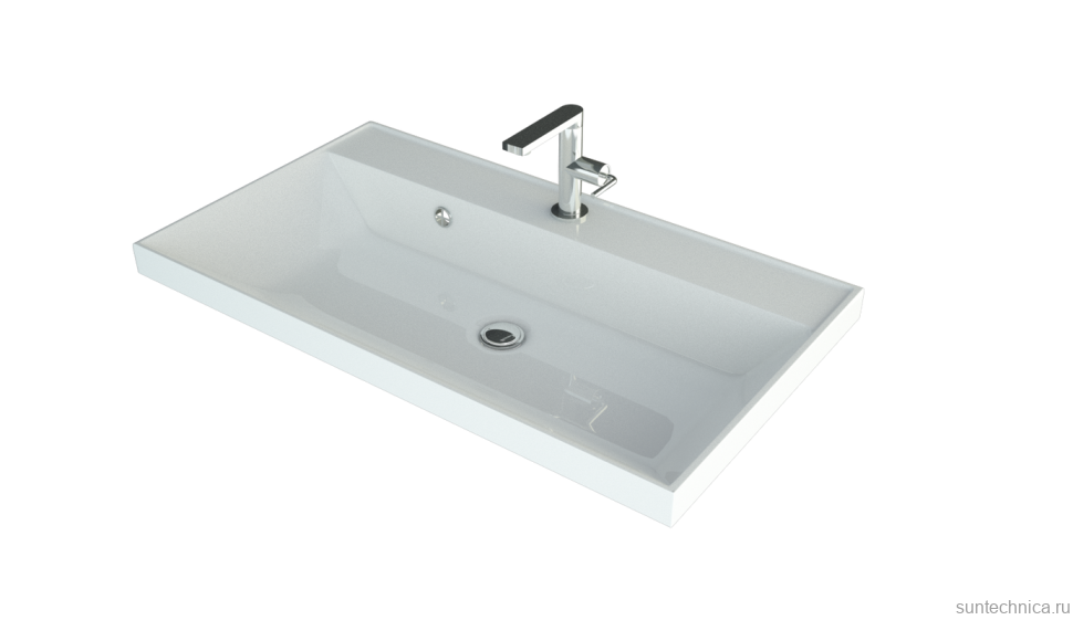 Тумба с раковиной Style Line Матис 80 напольная, белая матовая