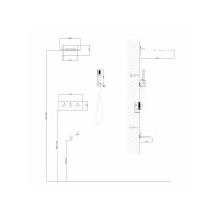 Душевой комплект Abber Wasser Kreis AF8150NG С ВНУТРЕННЕЙ ЧАСТЬЮ, никель