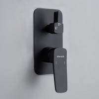 Душевая система / Тропический душ со смесителем встраиваемая Shevanik S9935H, черный