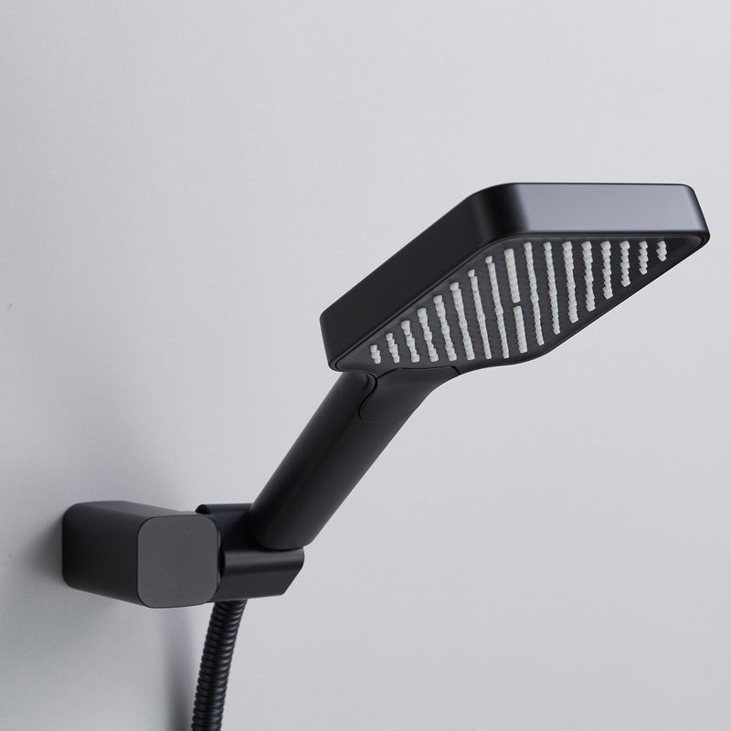 Душевая система / Тропический душ со смесителем встраиваемая Shevanik S9935H, черный