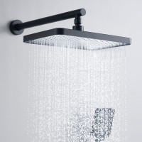 Душевая система / Тропический душ со смесителем встраиваемая Shevanik S9935H, черный